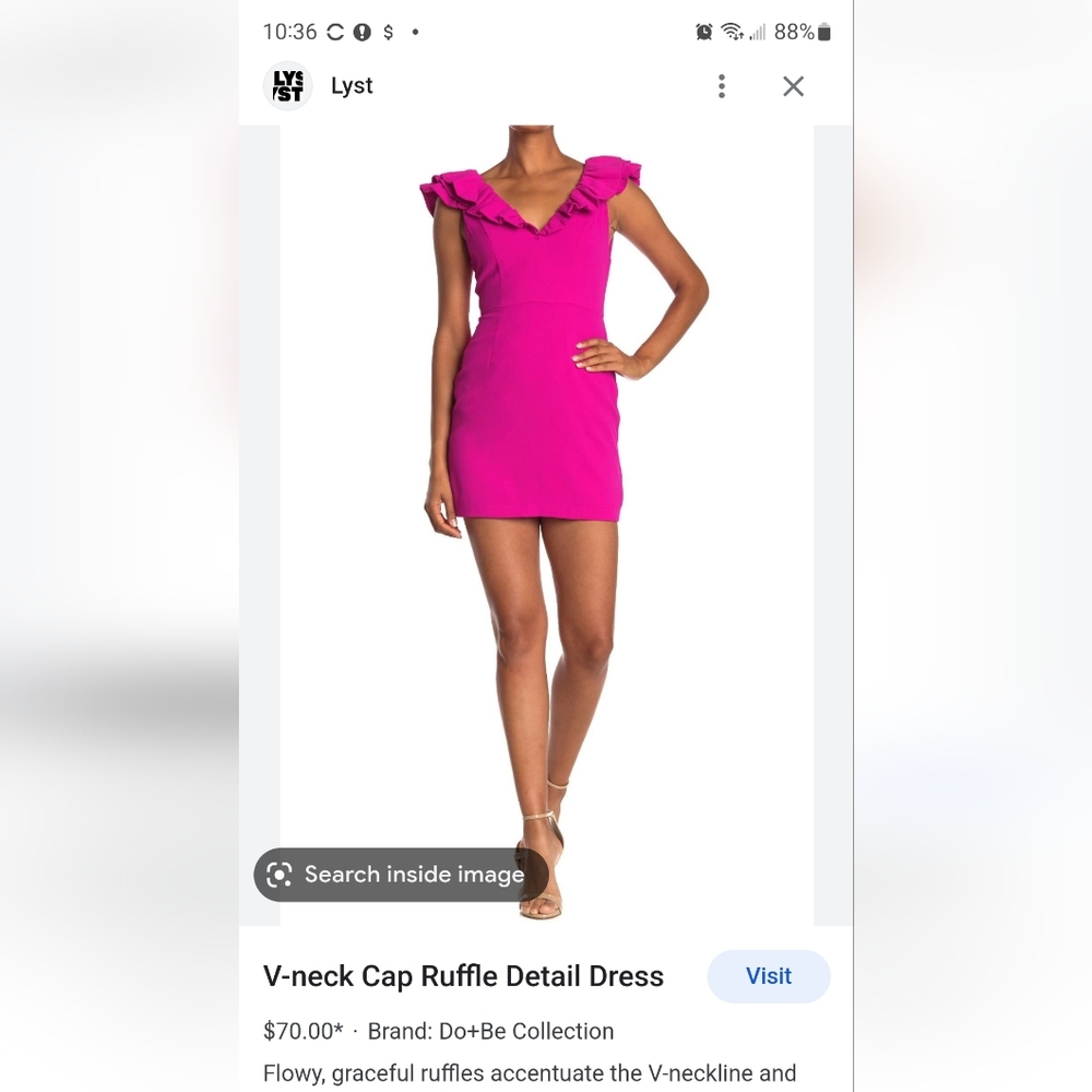 DO+BE fuchsia dress NWOT